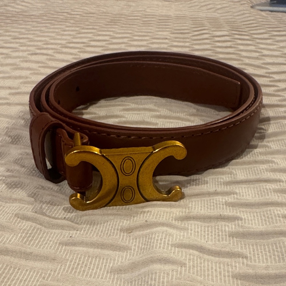 Beltshazzar Jewelry Brown Belt with Gold Accent Buckle